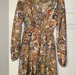 Paisley Long Sleeve Dress
